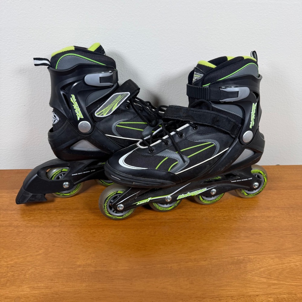 Bladerunner Advantage Pro XT Inline Skates Mens Size 11 Black Lime Green ABEC 7